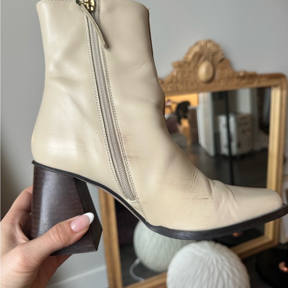 ALOHAS Brown and Cream Ankle Boots - Picture 7 of 9